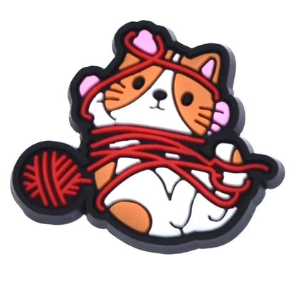 Shoe Charms for Crocs Accessories
 Pet Cat Shoes Charm for Croc Decorations Pins Men Accessory Jeans Woman Clogs Clips Badges Good Vibrations