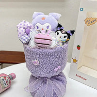 Sanrio Hello Kitty Bouquet Cute Cartoon Plush Doll Flower Cinnamoroll Kuromi My Melody Toys Flower Girl&Child Holiday Gifts Good Vibrations