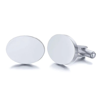 Personalized Engrave Initial Cufflinks for Wedding Birthday Groomsmen Gift Stainless Steel Cufflinks Statement Jewelry Good Vibrations