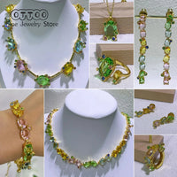 Charm 2025 New High Quality Crystal Fine Jewelry Set for Women Ambilight Candy Earrings Necklace Bracelet Romantic Gift Good Vibrations