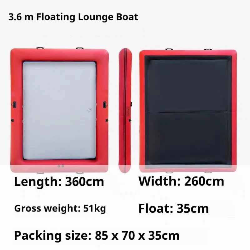 Inflatable Floating Lounge Boat Pvc Inflatable Boat Paddle Surfing Portable Fishing Boat For Outdoor activities Good Vibrations