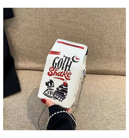 Printed Graffiti Small Square Bag Fashion Cool Crossbody Bag Funny Box Shoulder Bag For Girls Good Vibrations