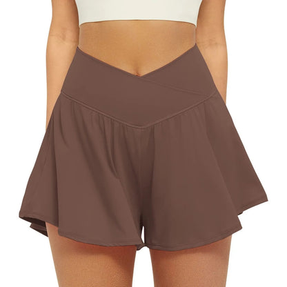 2025 Golf Skirt Women High Waist V Summer Running Outdoors Tennis Sport pants Pockets Fitness Casual short academia feminina Good Vibrations