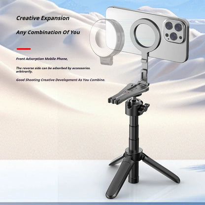 Aluminum For Magsafe Tripod Magnetic Phone Holder Universal Magnetic Phone Tripod Mount Foldable Camera Phone Tripod Stand Good Vibrations