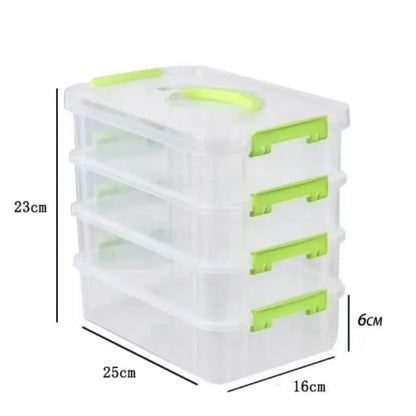 Building Blocks Storage Box Transparent Visibility Tool Classification Boxes Moisture-Proof Grid Drawer Stackable Storage Casket Good Vibrations