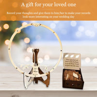 Wedding Guest Book Alternative Wooden Card Box 60 Wood Leaves for Reception Good Vibrations