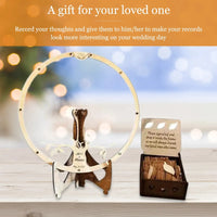 Wedding Guest Book Alternative Wooden Card Box 60 Wood Leaves for Reception Good Vibrations