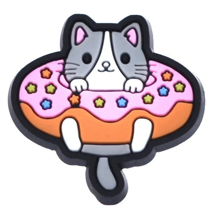 Shoe Charms for Crocs Accessories
 Pet Cat Shoes Charm for Croc Decorations Pins Men Accessory Jeans Woman Clogs Clips Badges Good Vibrations