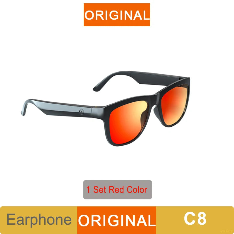 New Lecoo C8 Smart Glasses Original Headset Wireless Bluetooth 5.0 Sunglasses Headset Outdoor Sport Earphone HD Mic Calling Head Good Vibrations
