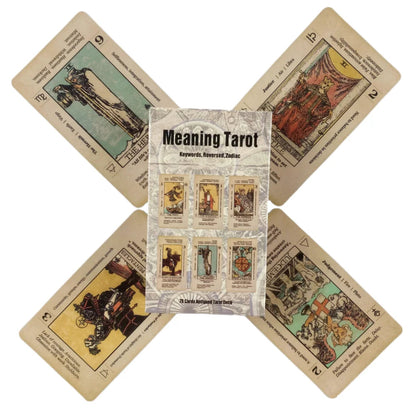 Meaning Tarot Card With Meaning On Them Beginner Tarot Keyword Antiqued Tarot Deck Learn Tarot 78 Cards Good Vibrations
