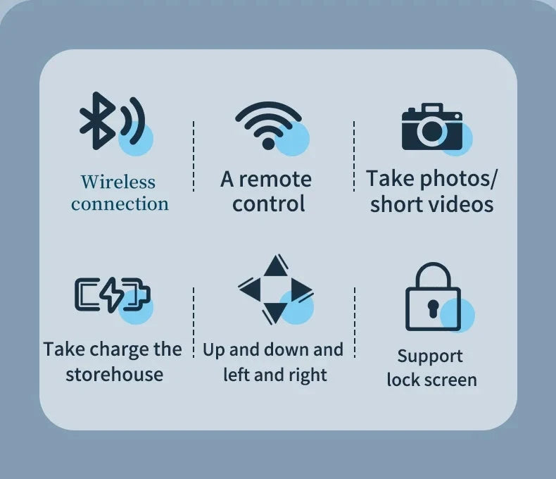 Multi-function Automatic Remote Control Portable Selfie Browse Video Read E-books Fingertip Controller for Mobile Phone Good Vibrations