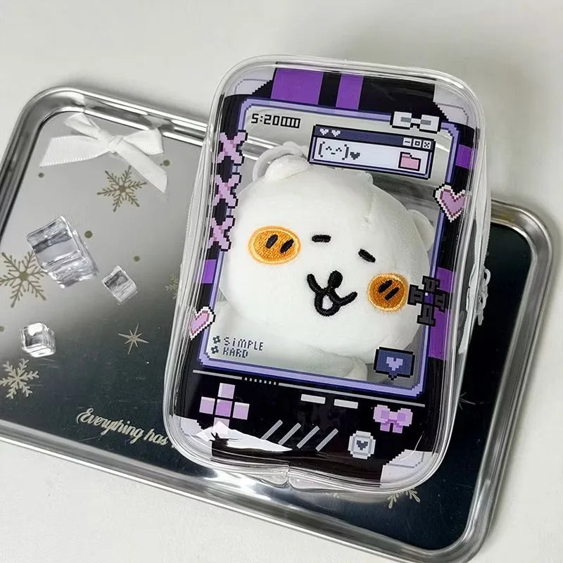 New Fun Creative Prison-themed Itabag Transparent Case For 13cm Doll Portable Clear Keychain Gift Box Collectibles Storage Pouch Good Vibrations