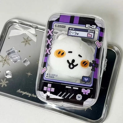 New Fun Creative Prison-themed Itabag Transparent Case For 13cm Doll Portable Clear Keychain Gift Box Collectibles Storage Pouch Good Vibrations