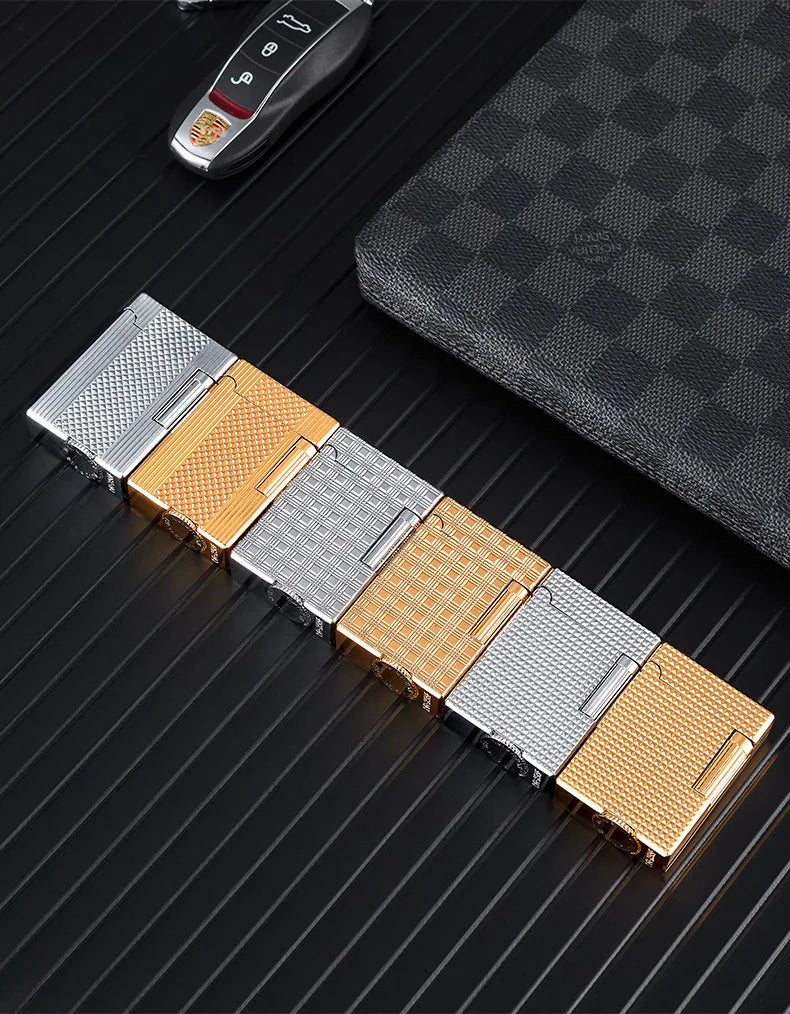 Metal Stripe Loud Lighter Unusual Lighters Cigarette Lighter Creative Wheel Lighter Butane Gas Lighter Open Fire Square Lighter Good Vibrations Adult Super Store