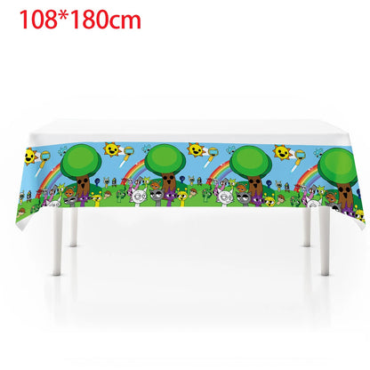 Incredibox Sprunki Birthday Party Decoration Balloon Tableware Backdrop Cake Topper Split Sales Sprunki Birthday Party Supplies Good Vibrations