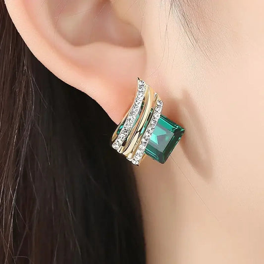Zircon Crystal Rhombus Wings Earrings for Women Birthday Gifts Jewelry Good Vibrations