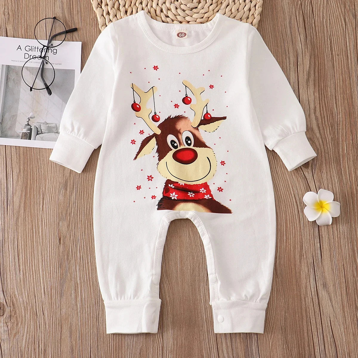 Family Christmas Matching Pajamas Set 2026 New Year Xmas Clothes Father Mom and Me Deer Top Red Plaid Pants Nightwear Pjs Outfit Good Vibrations