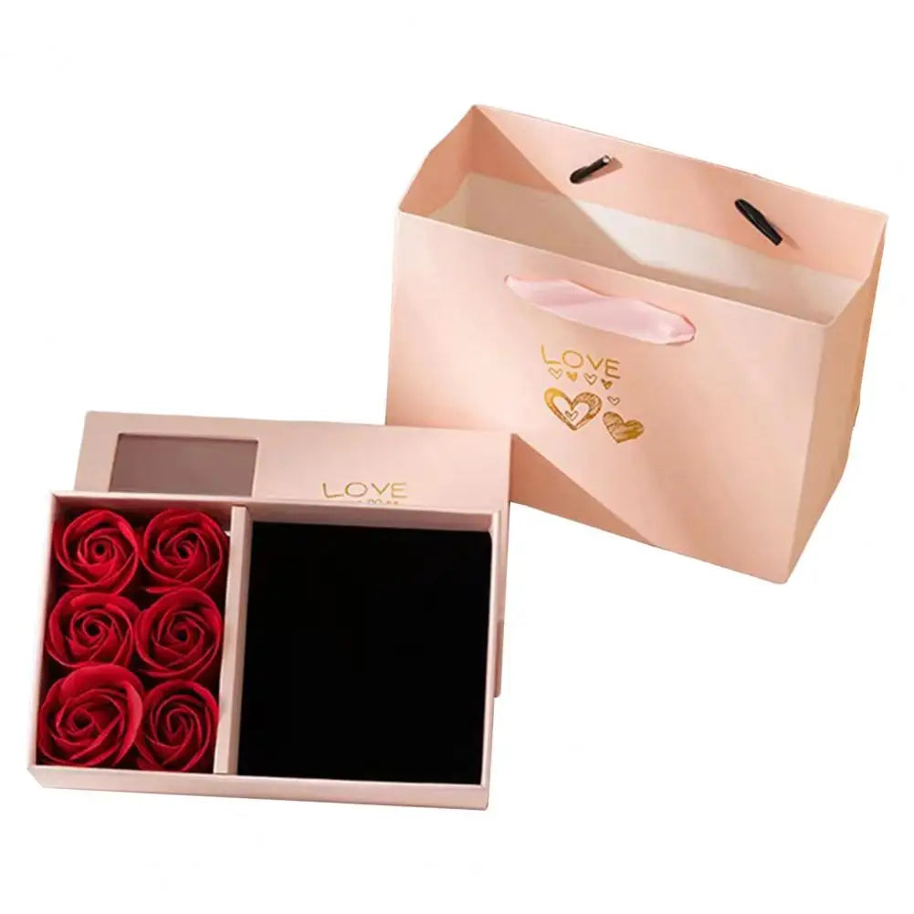 Romantic Rose Set Eternal Roses Gift Box Preserved Flowers Jewelry Box Handcrafted Rose Soap Flowers For Valentine's Day Good Vibrations