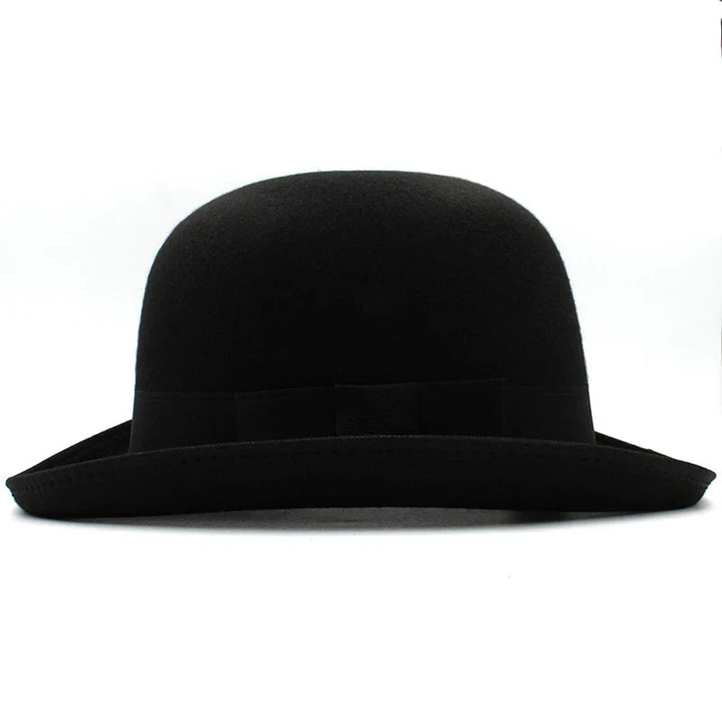 Men Women Felt Bowler Hat Classic Party Hats Lightweight Derby Fedora Hats Costume Accessories Good Vibrations