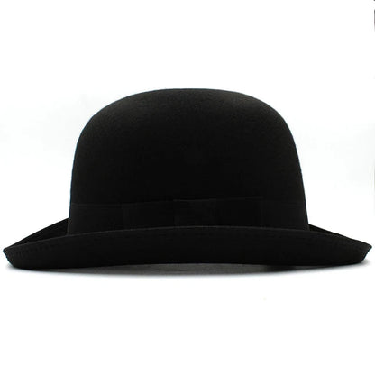 Men Women Felt Bowler Hat Classic Party Hats Lightweight Derby Fedora Hats Costume Accessories Good Vibrations