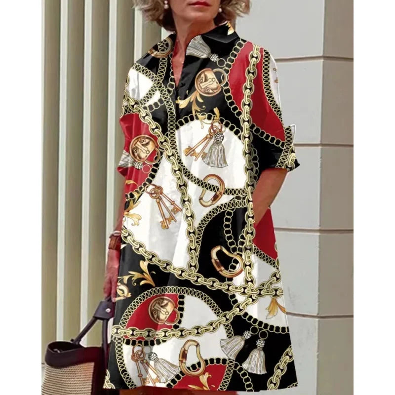 Plus Size Plus Size Women's Loose Dress Cross-Border Summer New Style Fashionable Polyester Fiber Material Big Code Women's C... Good Vibrations