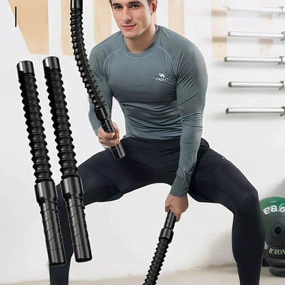 Stainless Steel Fitness Stick - Strength And Muscle Exercise Fitness Tool With Strong Rebound Inertia Suitable For Home Fitness Good Vibrations