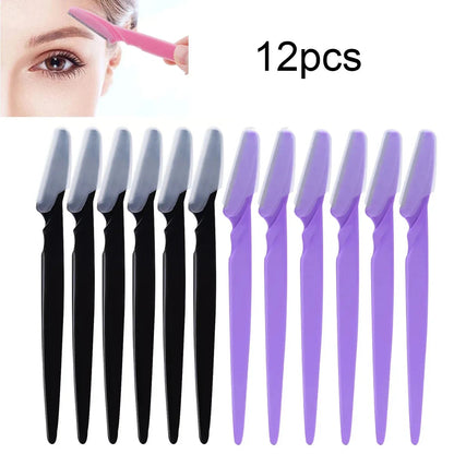 6/12Pcs Mix Color Eyebrow Razor Women Face And Body Safe Trimmer Hair Shaver Eye Brow Remover With Cover Small Makeup Tools Set Good Vibrations