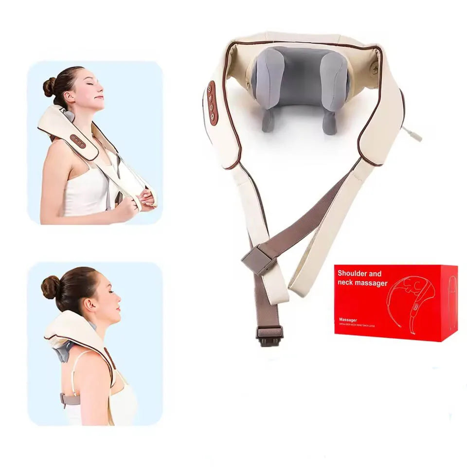 Wireless Neck And Back Massager Neck And Shoulder Kneading Massage Shawl Neck Cervical Relaxing Trapezius Massager Good Vibrations