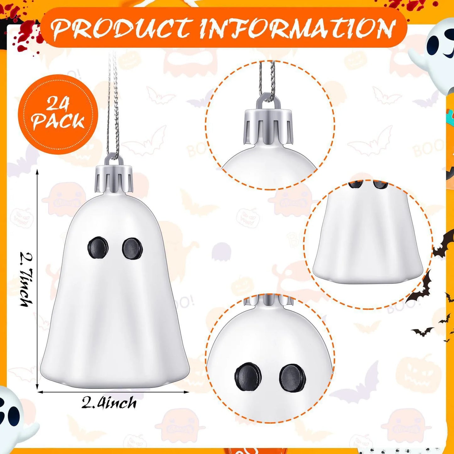 Halloween Hanging Ornaments Ghost Halloween Decoration Halloween Tree Decorations Ornaments Plastic Party Christmas Tree Decor Good Vibrations