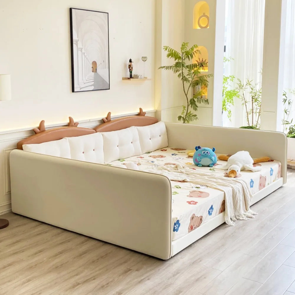 Upholstered Headboard Beds Waterproof Minimalist Luxury Modern Bed Double Frames Muebles Para El Hogar Furniture Decoration Good Vibrations