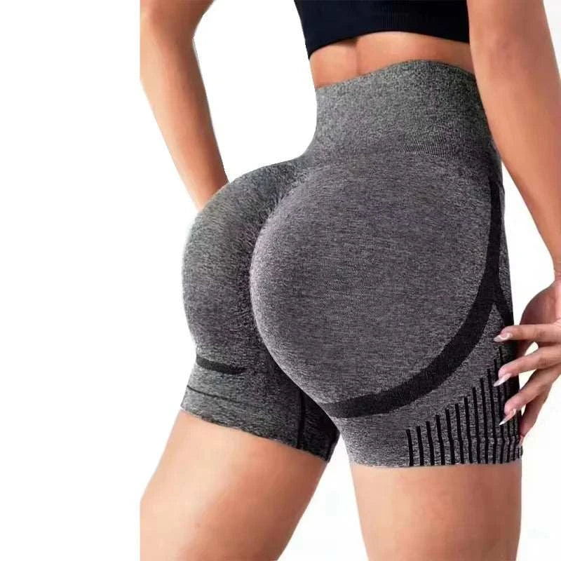 Women Yoga Shorts High Waist Workout Shorts Fitness Yoga Lift Butt Fitness Ladies Yoga Gym Running Short Pants Sportswear Good Vibrations