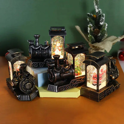 Christmas decorations, crystal ball, Christmas train, snowflake lights, Christmas tabletop ornaments, creative Christmas gifts Good Vibrations