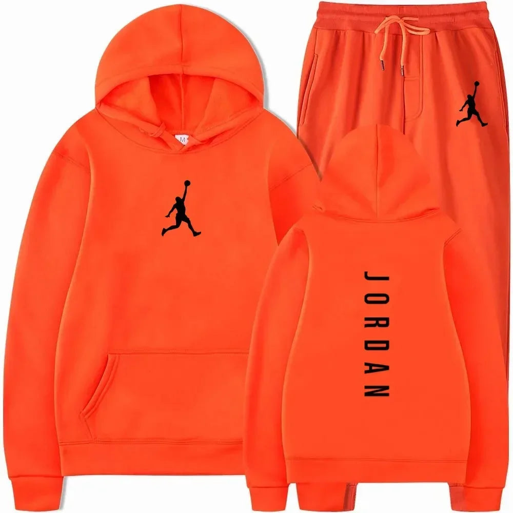 Men's 2025 high-quality sportswear sweatshirt + sweatpants, fashionable sportswear sweatshirt set for spring and autumn Good Vibrations