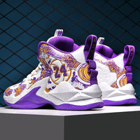Men's Basketball Shoes No-Slip Breathable Outdoor Shoes Fashion Graffiti Training Shoes Good Vibrations