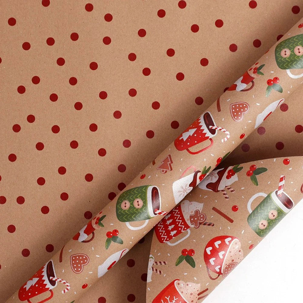Christmas Gift Wrapping Paper Gift Wrapping Paper Christmas Trees Packaging Gift Paper Suitable for Birthdays and Festivals Good Vibrations