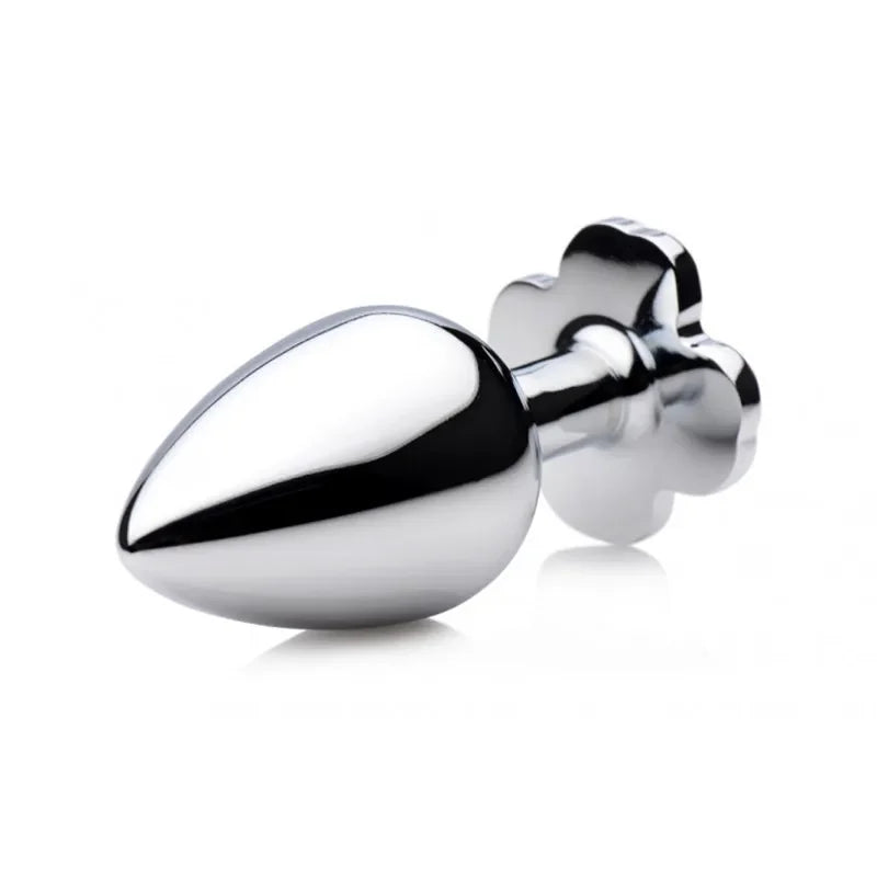 Lucky Clover Gem Anal Plug,S/M/L Size Four Leaf Clover Stainless Steel Crystal Jewelry Anal Butt Plugs Good Vibrations Adult Super Store