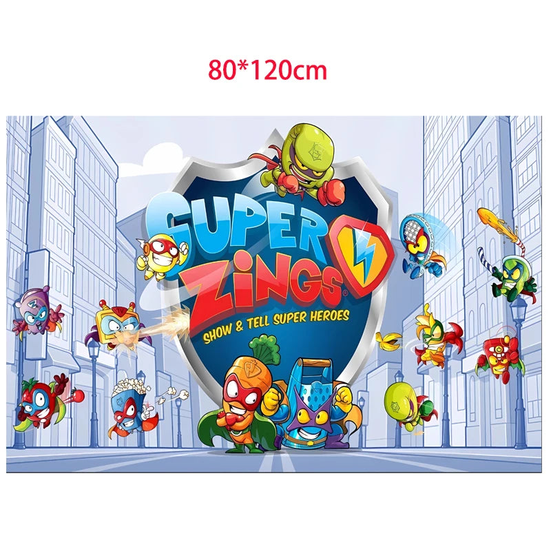 Superzings Birthday Party Decoration Balloon Banner Cake Topper SuperthingsTableware Birthday Party Supplies Baby Shower Good Vibrations