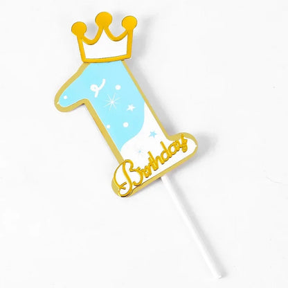 New Digital Decoration Happy Birthday Number Cake Insertion 0 1 2 3 4 5 6 7 8 9 Cake Topper Girls Boys Baby Party Supplies Decor Good Vibrations