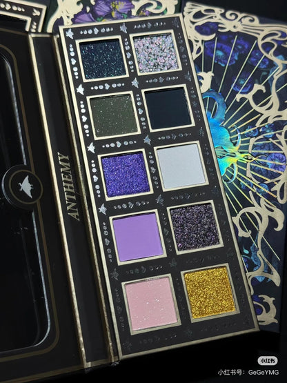 Anthemy 10 Color Eyeshadow Palette Matte Shimmer Chameleon Waterproof Long-Lasting Pearly Shiny Metal Eye Shadow Palette Make-up Good Vibrations