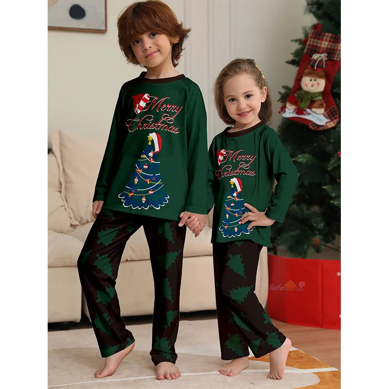 2025 Family Matching Christmas Pajamas Adult Kids Baby Xmas Outfits Mother And Daughter Father Son Family Look Pyjamas Clothes Good Vibrations