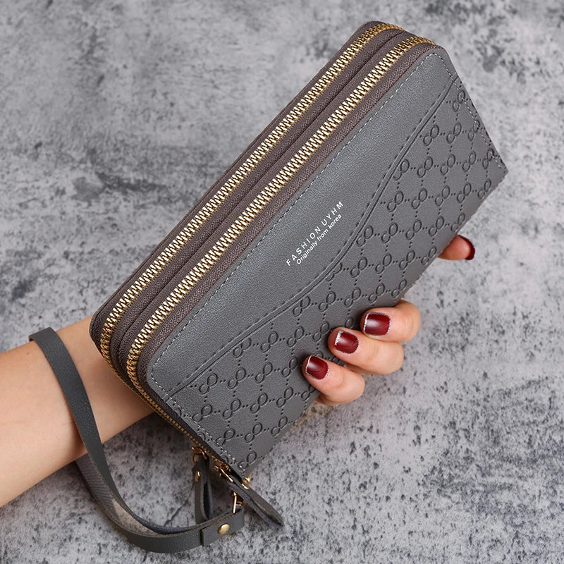 2024 New Purse Ladies Long Zipper Wallet Fashion Embossed Large-capacity Mobile Phone Pocket Purse Good Vibrations