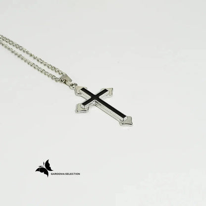 Cross Necklace for Men and Women Instagram Trendy Couple Bounce Dangle Personalized Student Hip Hop Accessories Trendy Goods Good Vibrations