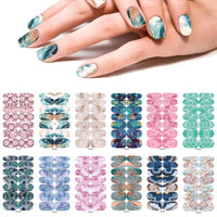 10/12 Sheets Self-adhesive Nail Stickers With Nail File Full Pack Nail Stickers Creative DIY Nail Art Decals Girls Color Fashion Good Vibrations