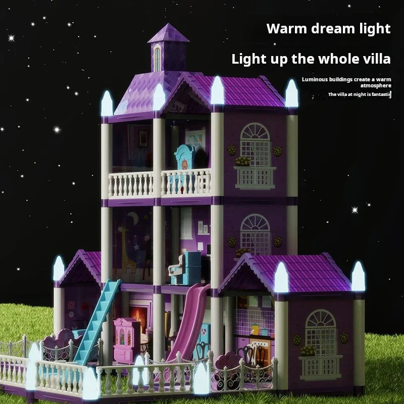 Puzzle DIY Toy Villa Houseplay Educational Large Size Bigger Enjoyable And Fun Doll House House Set Of Toys Good Vibrations