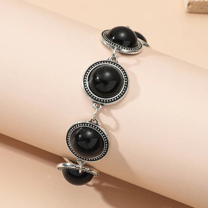 Fashion Boho Vintage Round Pearl Bracelets Bangles For Women Blue Red Black Bead Vintage Bohemian Adjustable Bracelet Jewelry Good Vibrations