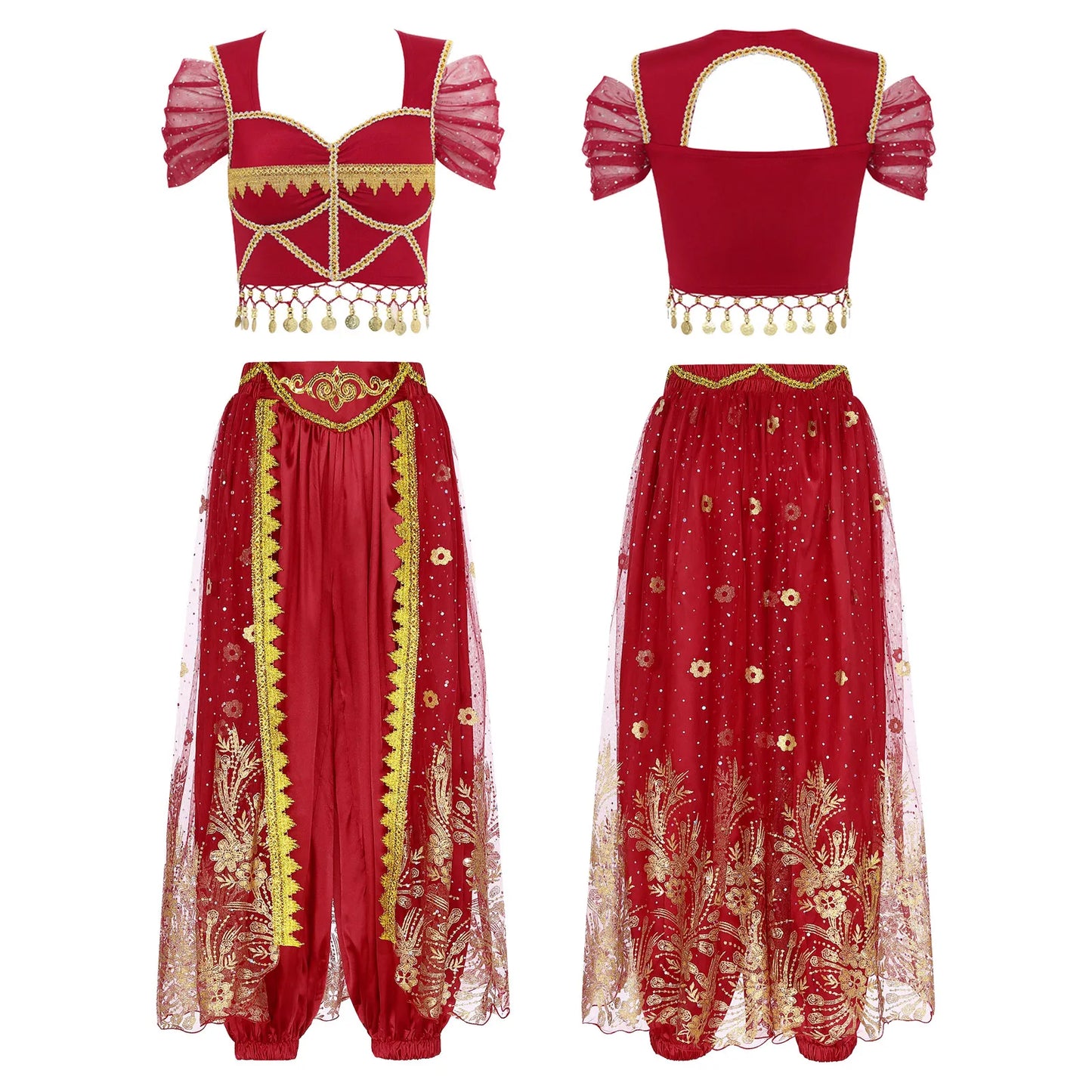 Women Arabic Belly Dance Costume Oriental Indian Sari Bollywoods Jasmine Halloween Cosplay Top Pants Rave Phot Dancewear Outfit Good Vibrations
