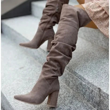 Women's Boots Autumn Winter Footwear Boots-Women Pointe Shoes Luxury Designer Sexy Thigh High Heels High Sexy 2024 Large Size P Good Vibrations
