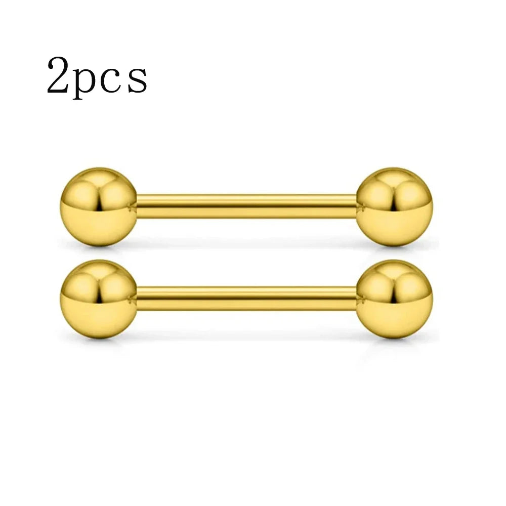 14G Tongue Rings Nipple Rings Surgical Steel Barbell Nipplering Body Piercing Jewelry for Women Men 12MM 14MM 16MM 18MM Bar Leng Good Vibrations