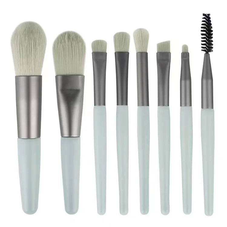 8Pcs Portable Makeup Brushes Set Cosmetic Powder Eye Shadow Foundation Blush Blending Concealer Beauty Make Up Tool Brushes Hot Good Vibrations
