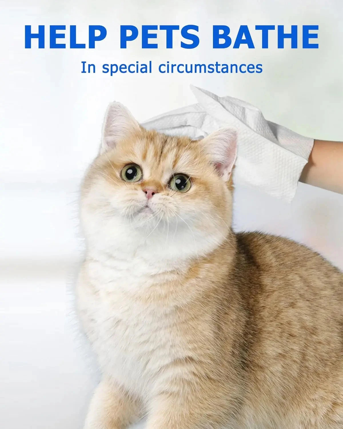 Cleaning Wipes Gloves for Dog and Cat,Pet Bathing Wipes Cleaning & Deodorizing,Dog Wipes for Body Paws Butt Daily Care,Cat Groom Good Vibrations